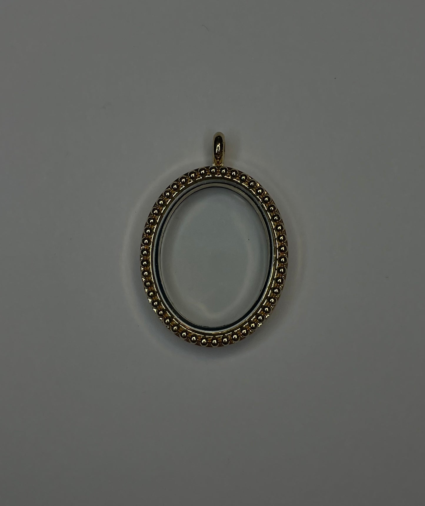 Classic Gold-Tone Oval Gem Locket