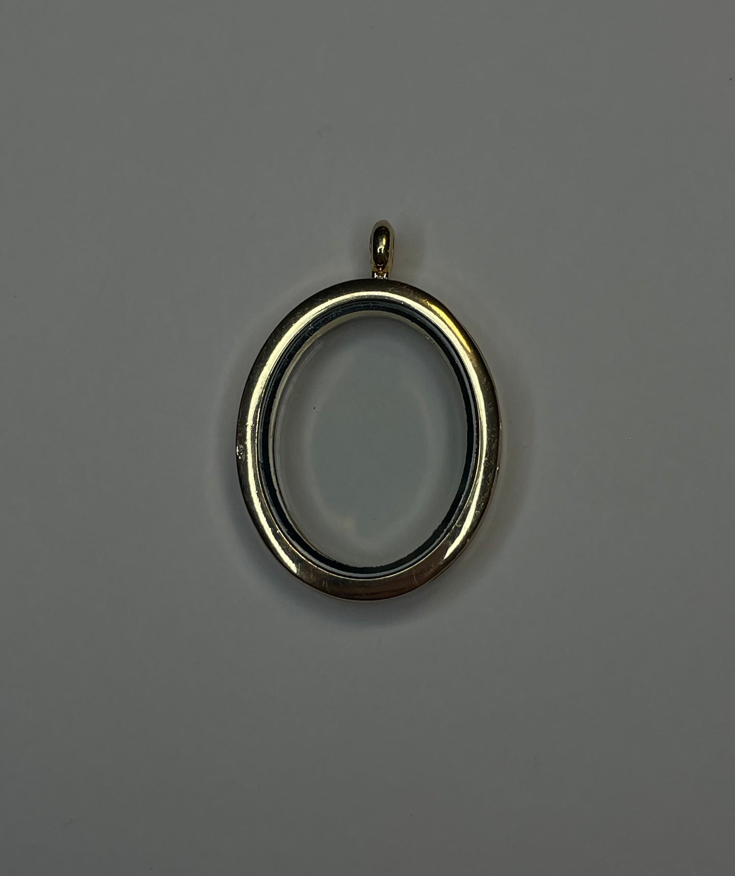 Classic Gold-Tone Oval Gem Locket