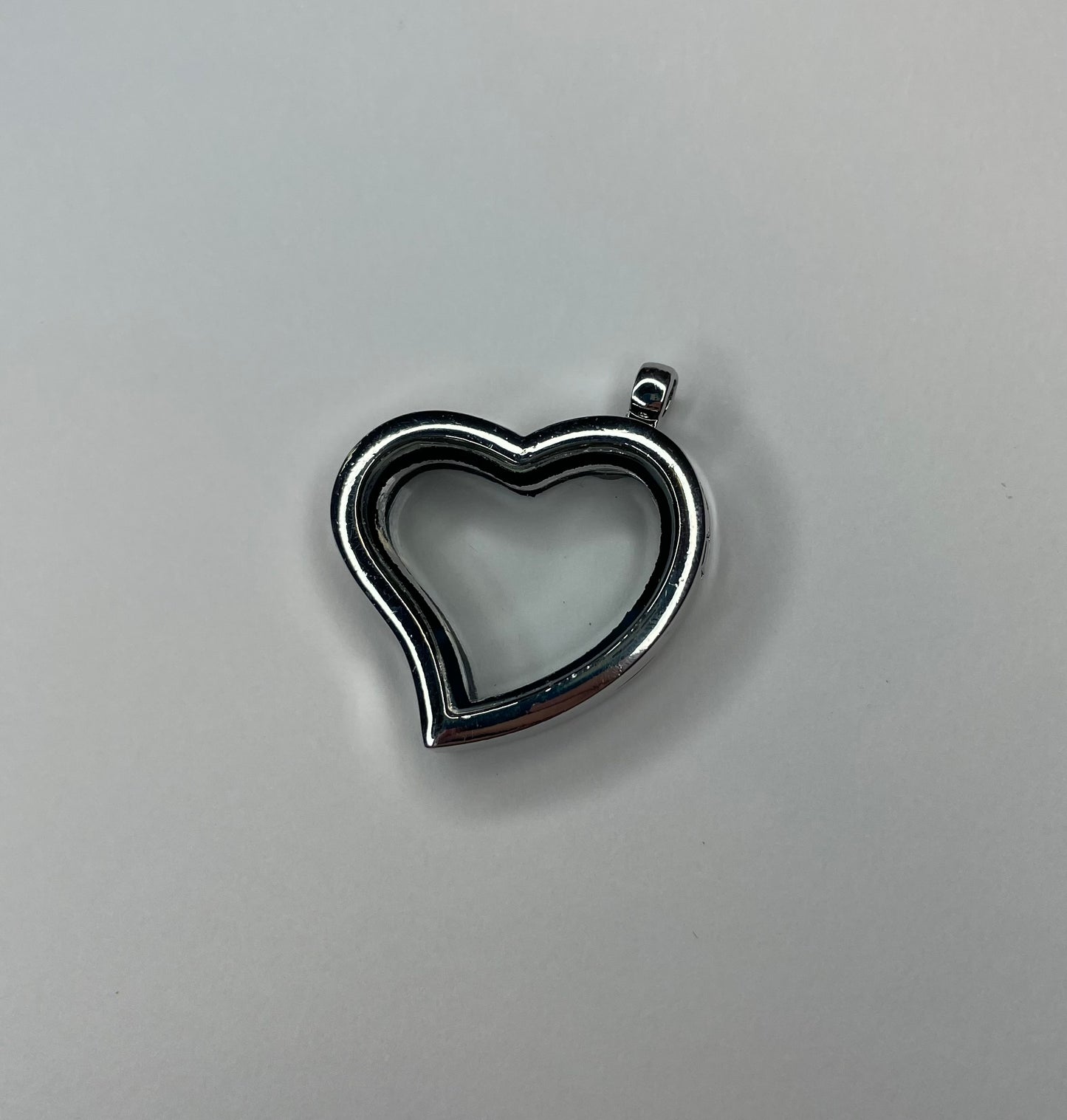 Silver-Tone Gem Dazzle Heart Locket