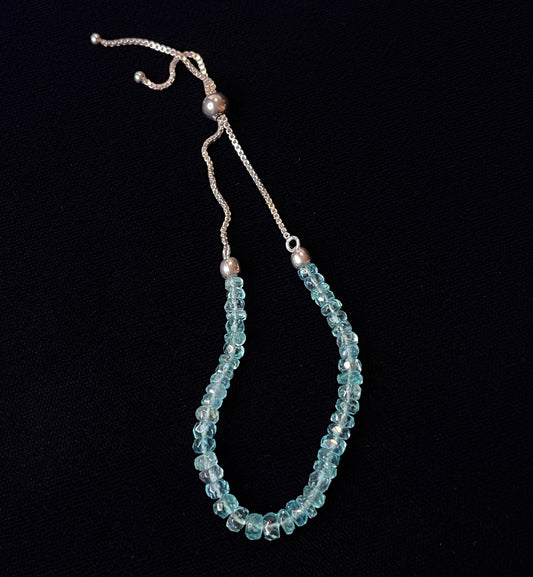 Electric Paraiba Apatite Bolo Bracelet