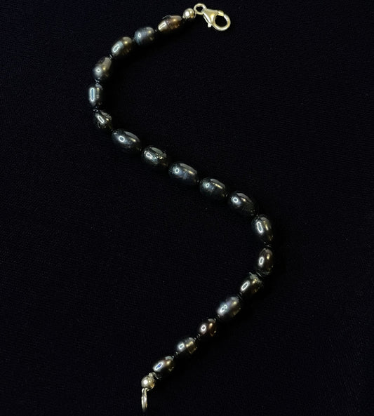 Peacock-Tone Freshwater Pearl Bracelet